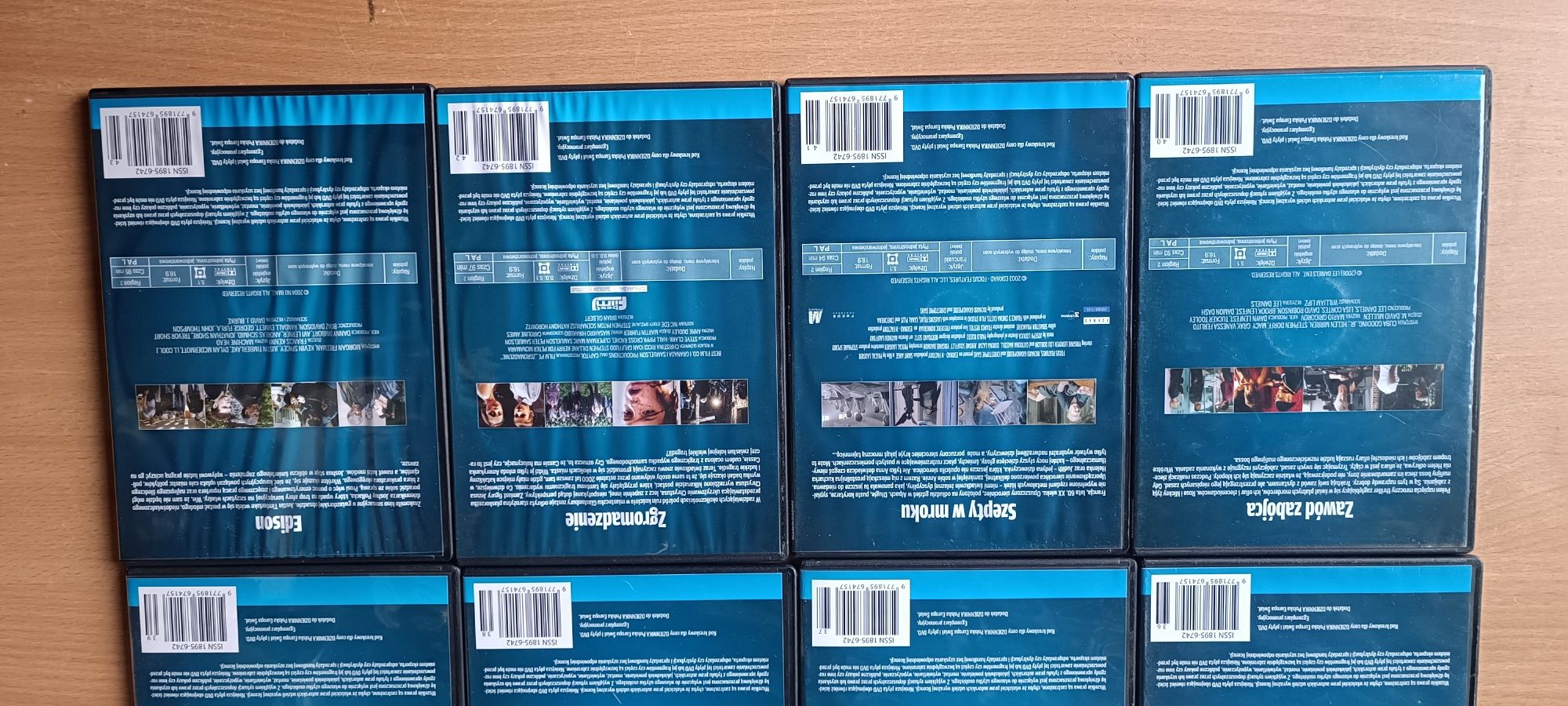 Kolekcja filmów DVD "Seanse pod napięciem " Kinoteka Dziennika 8szt.