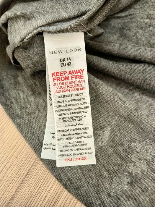 Nowy top bluzka damska szara na ramiączkach hippie boho etno aztec 42