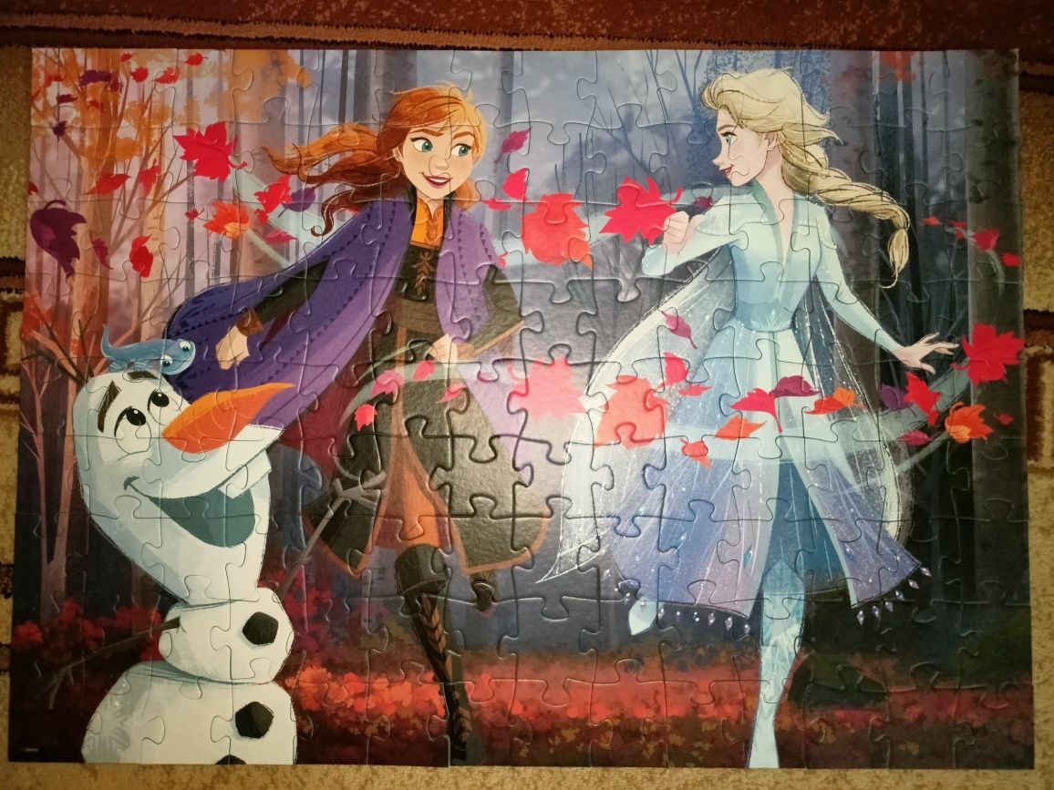 Duże puzzle podłogowe Frozen 2 - 125 elementów (Kraina Lodu Elsa Olaf)