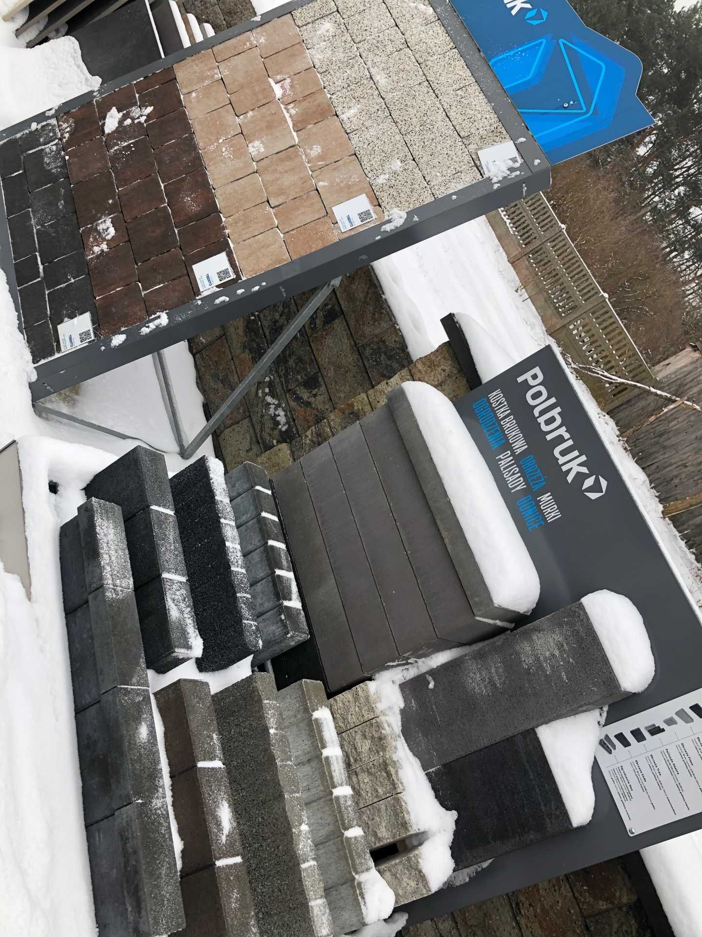 Kostka brukowa palisady stopnie schodowe