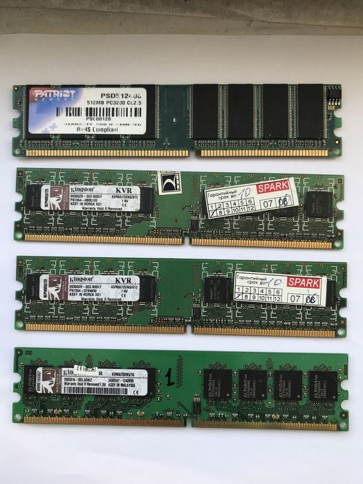 Продам озу kingston, patriot memory ddr2
