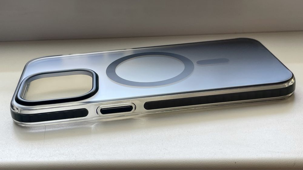 Чохол MagSafe iPhone 15 pro max матовий прозорий