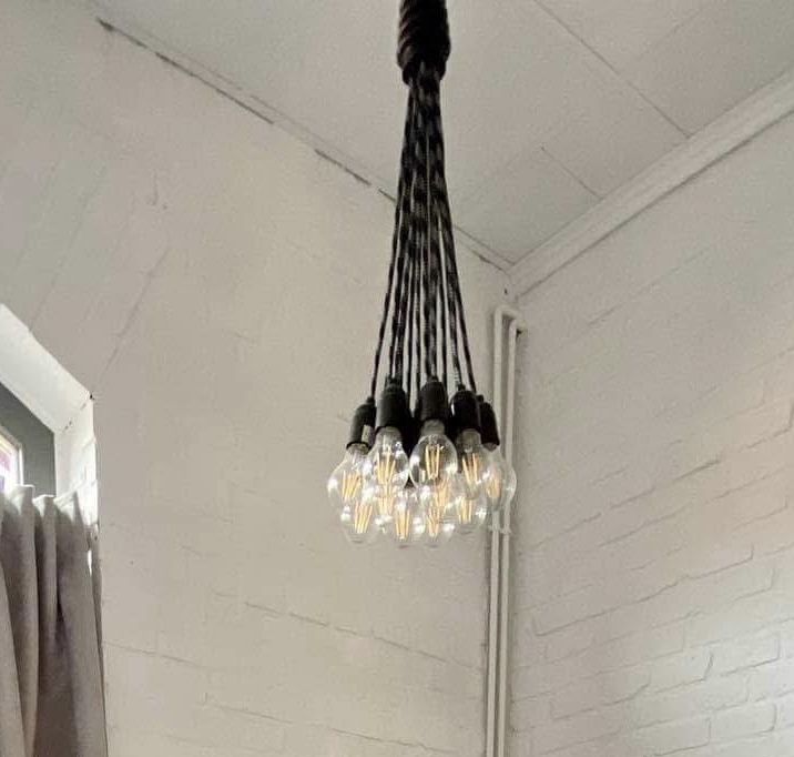 Lampa sznur pająk CUSTOMFORM wisząca w oplocie 15 żarowek