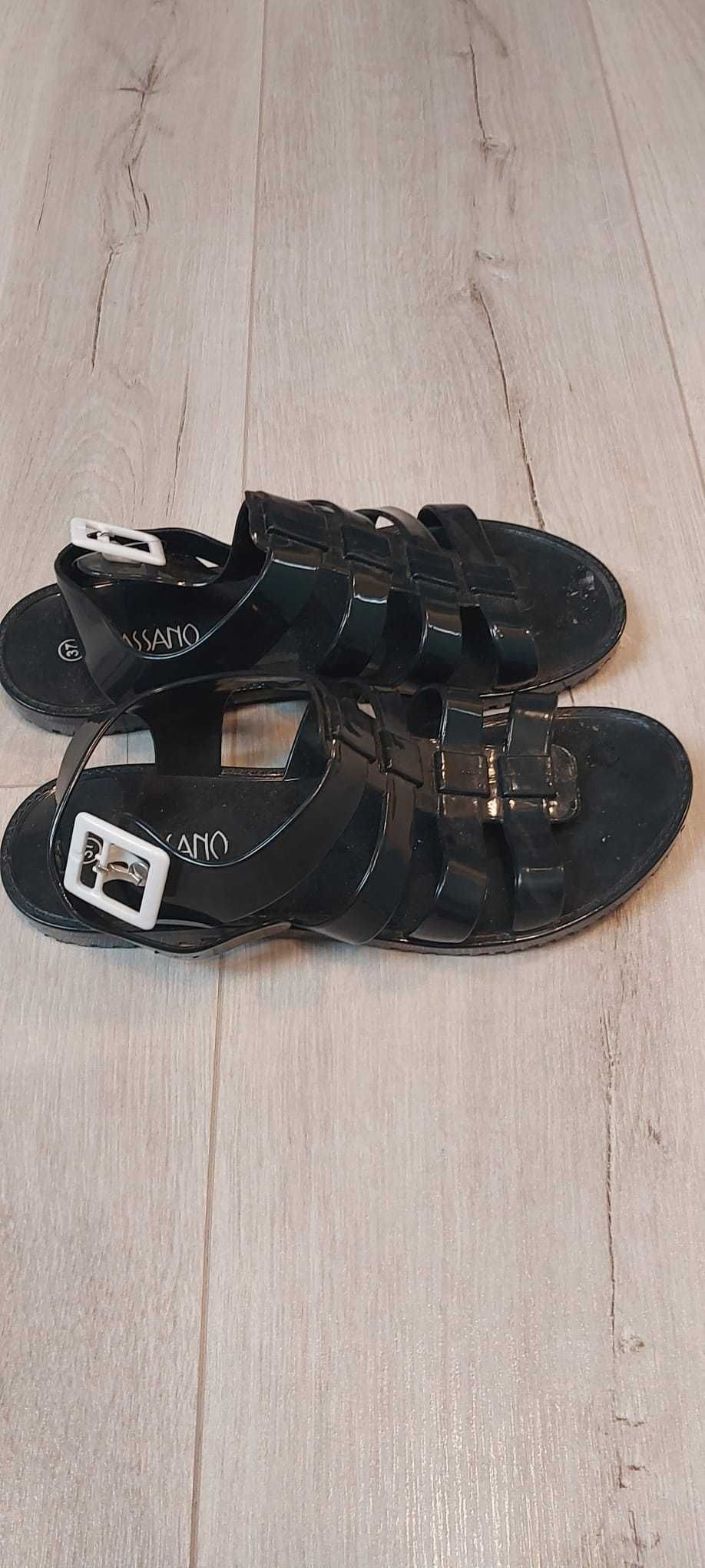 Czarne sandały meliski 37