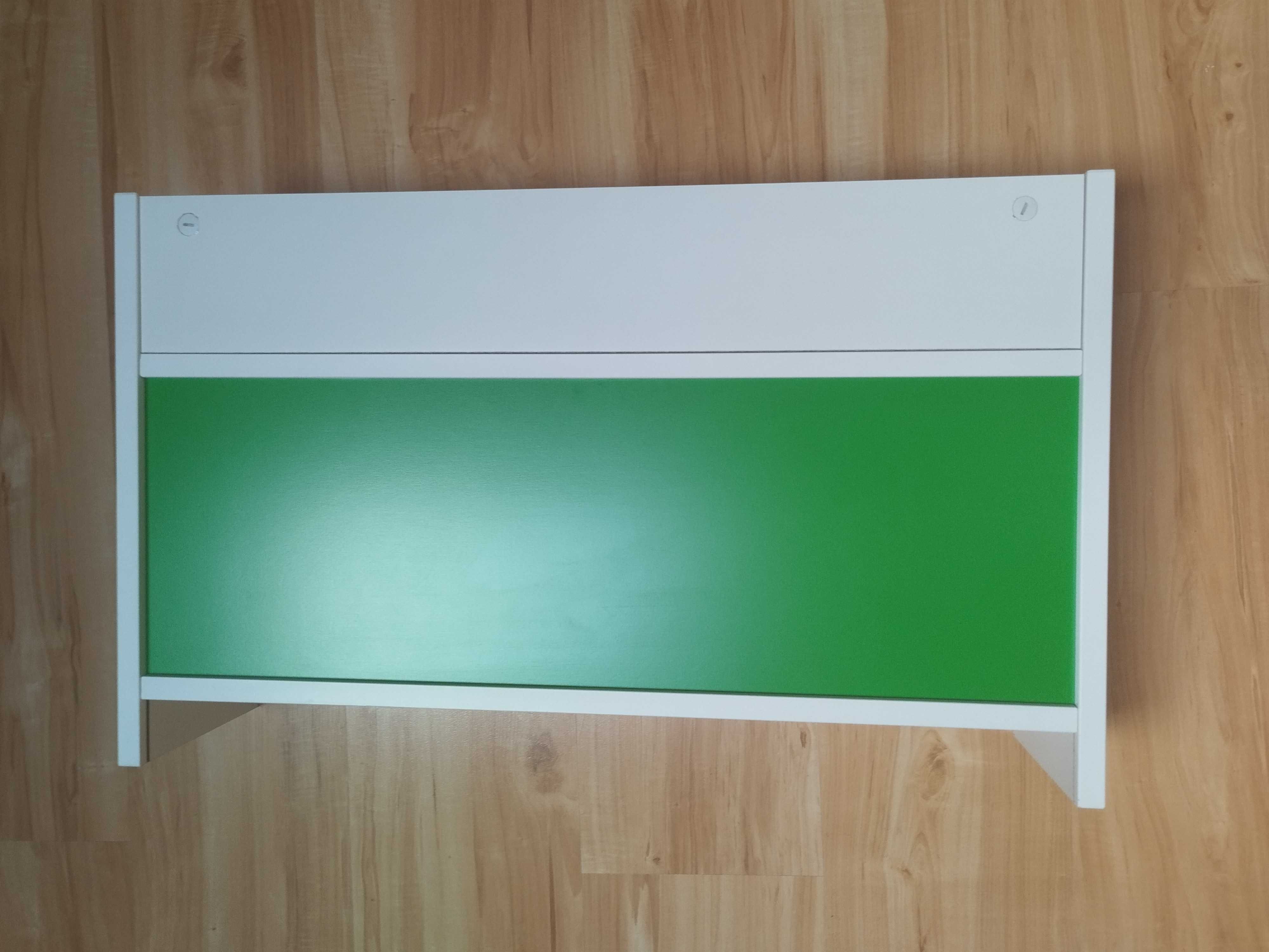 Nadstawka na biurko Ikea Pahl biało-zielona