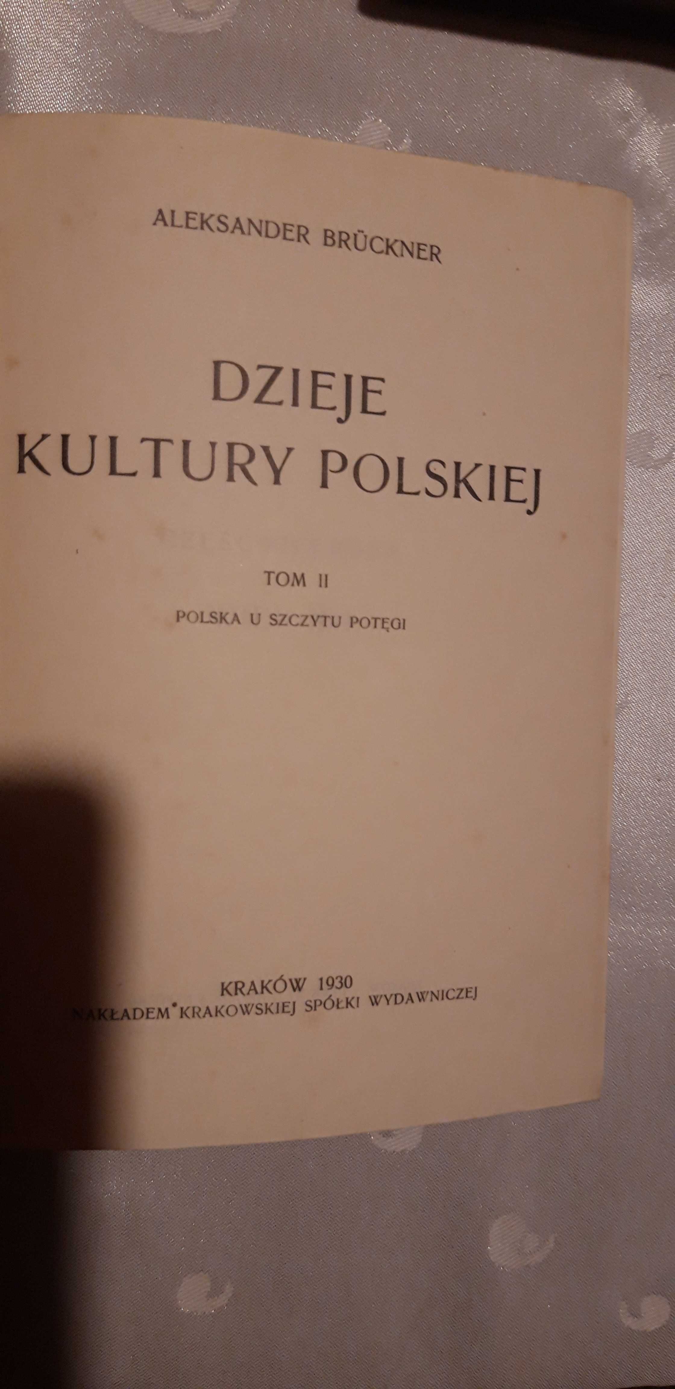 Dzieje Kultury Polskiej, T. 1-4 - Kraków 1930/1 opr.,bdb stan