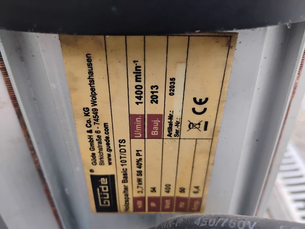 Łuparka firmy GUDE 10 ton nacisku