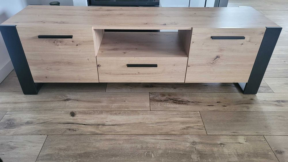 Komplet szafka rtv+ ława dąb artisan