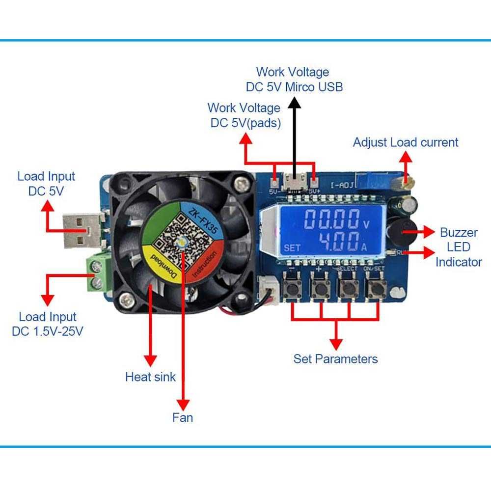 Тестер ємності акумулятора FX25 4A 25W