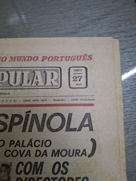 Jornais 1974 25 de abril e 1 de maio