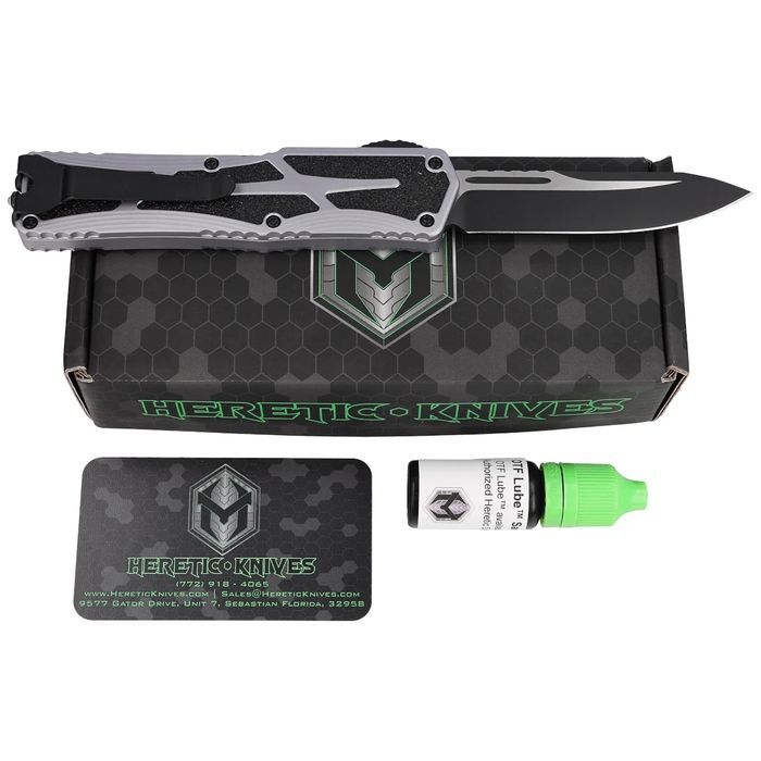 Nóż automatyczny OTF Heretic Colossus SE Gray Aluminum, Cerakote