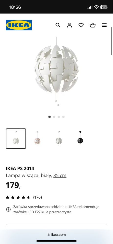 Lampa IKEA PS 2014