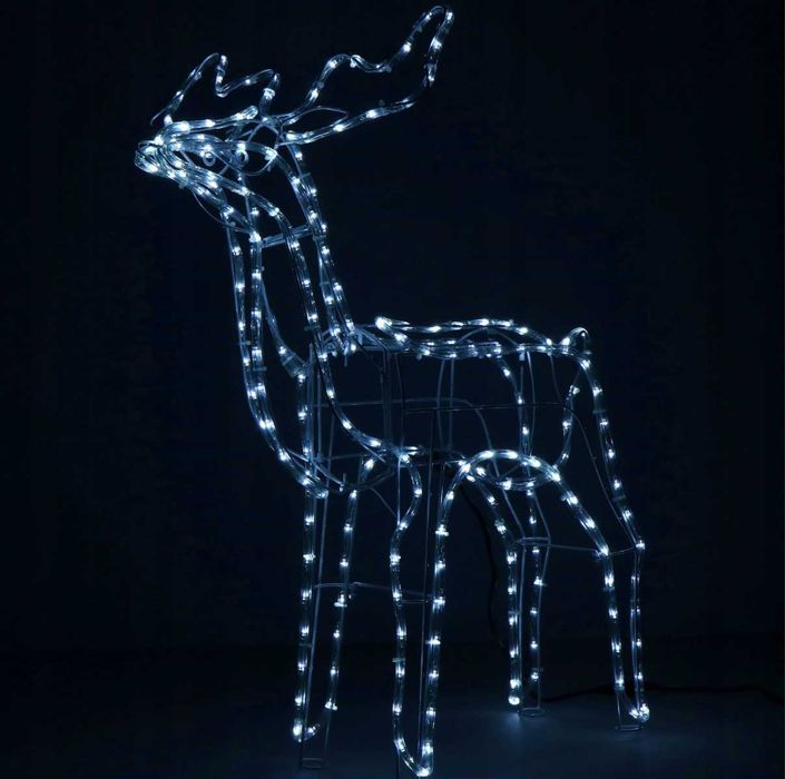 Renifer Świecący Duży 216led Ozdoba Świąteczna Lampki Dekoracja