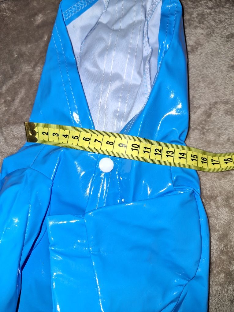 Nowa kurtka niebieska deszczak deszczowa z kapturem kombinezon ubranko