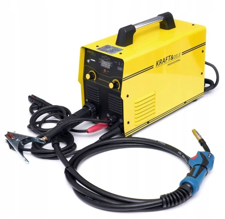 Spawarka Migomat MIG MAG TIG MMA FLUX 4w1 Regulacja 40-400A LCD 1,6-4m