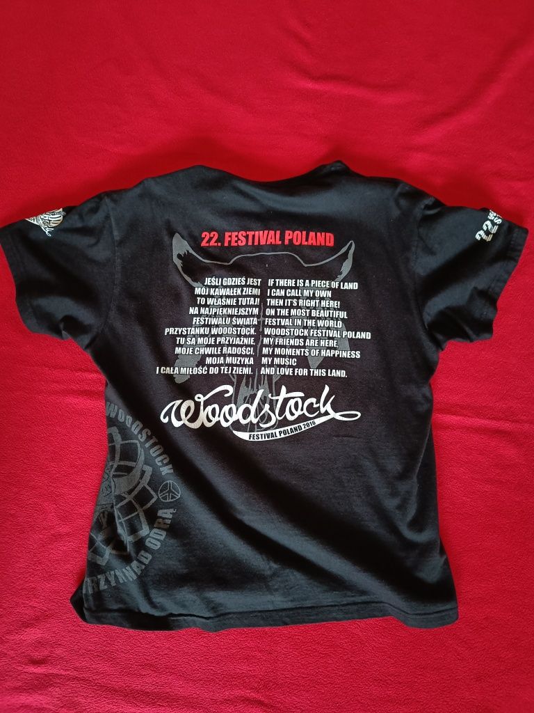Koszulka z 22 Przystanku Woodstock 2016, czarna, rozm. S