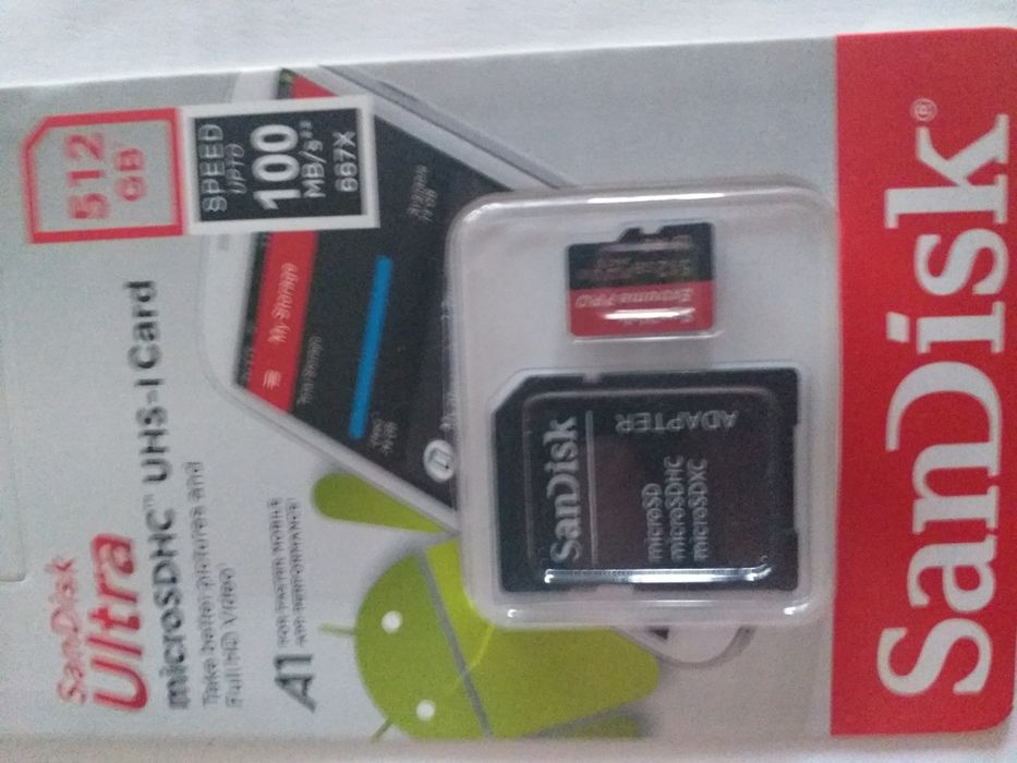 Karta pamięci micro SDHC UHS SanDisk 512 GB.
