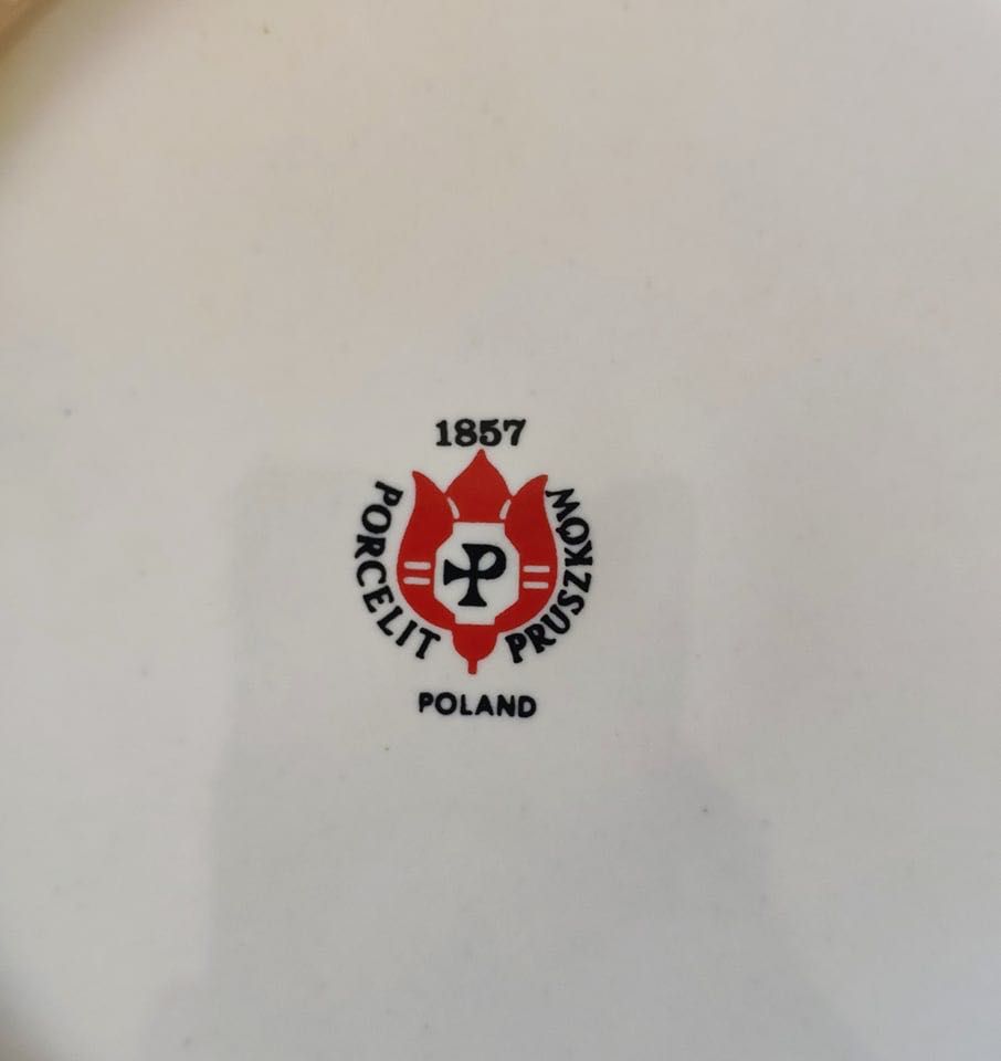 serwis obiadowy Porcelit Pruszków 12 osób vintage PRL
