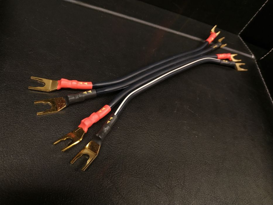 Wyprzedaż Silver 4x2,5mm2 Zworki do kolumn widełka Trans Audio Hi-Fi