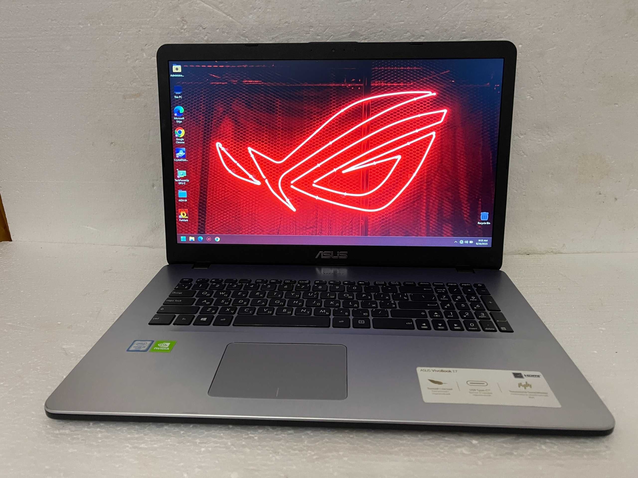 17.3" Экран!! Игровой ASUS VivoBook 17 + (Четыре ядра) + Видео GDDR5