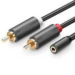 Kabel Ugreen AV102, 10588 audio mini jack 3,5mm (żeński) - 2RCA (męski
