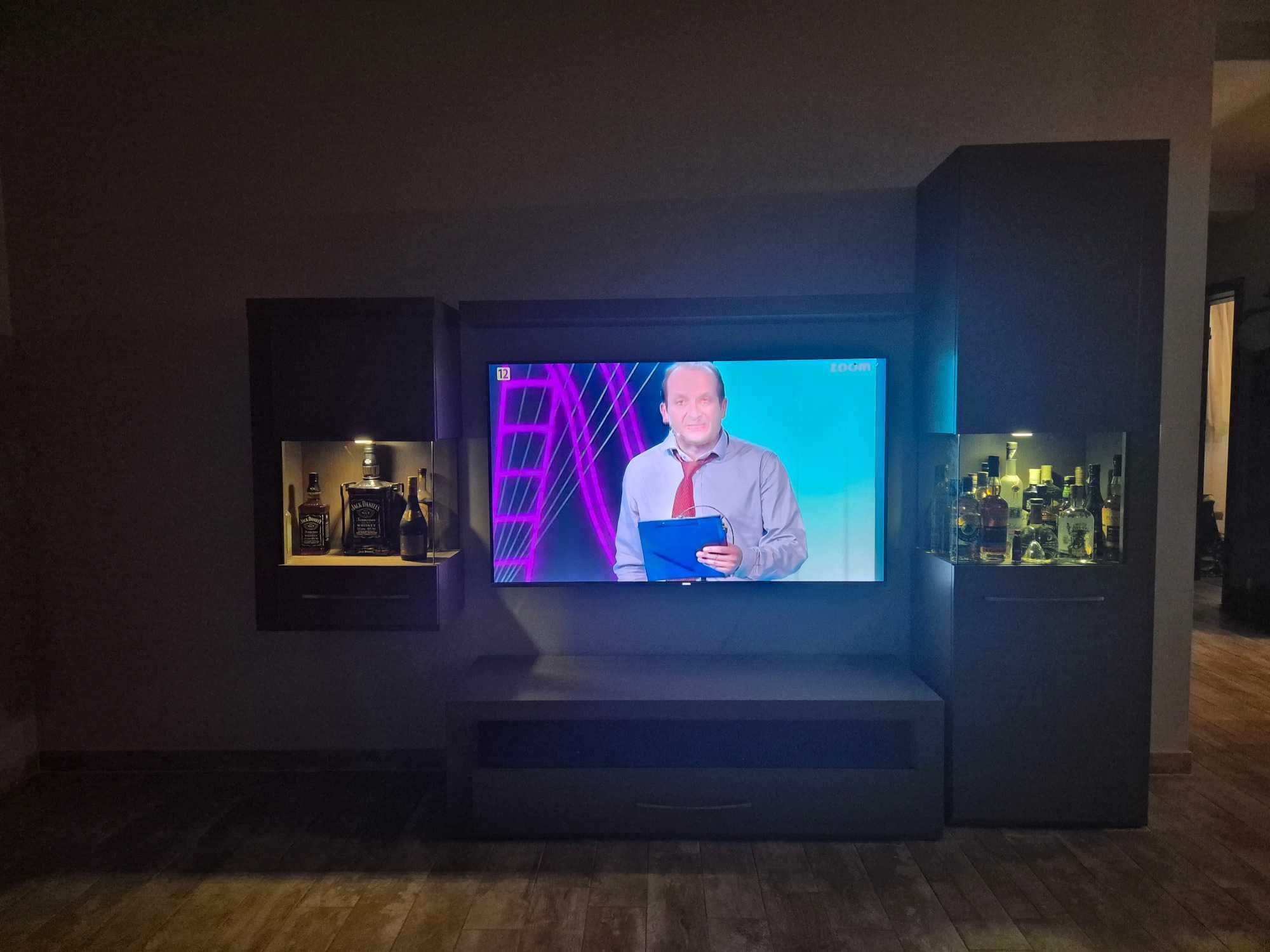 Zestaw mebli do salonu ścianka na telewizor firmy BLACK RED WHITE