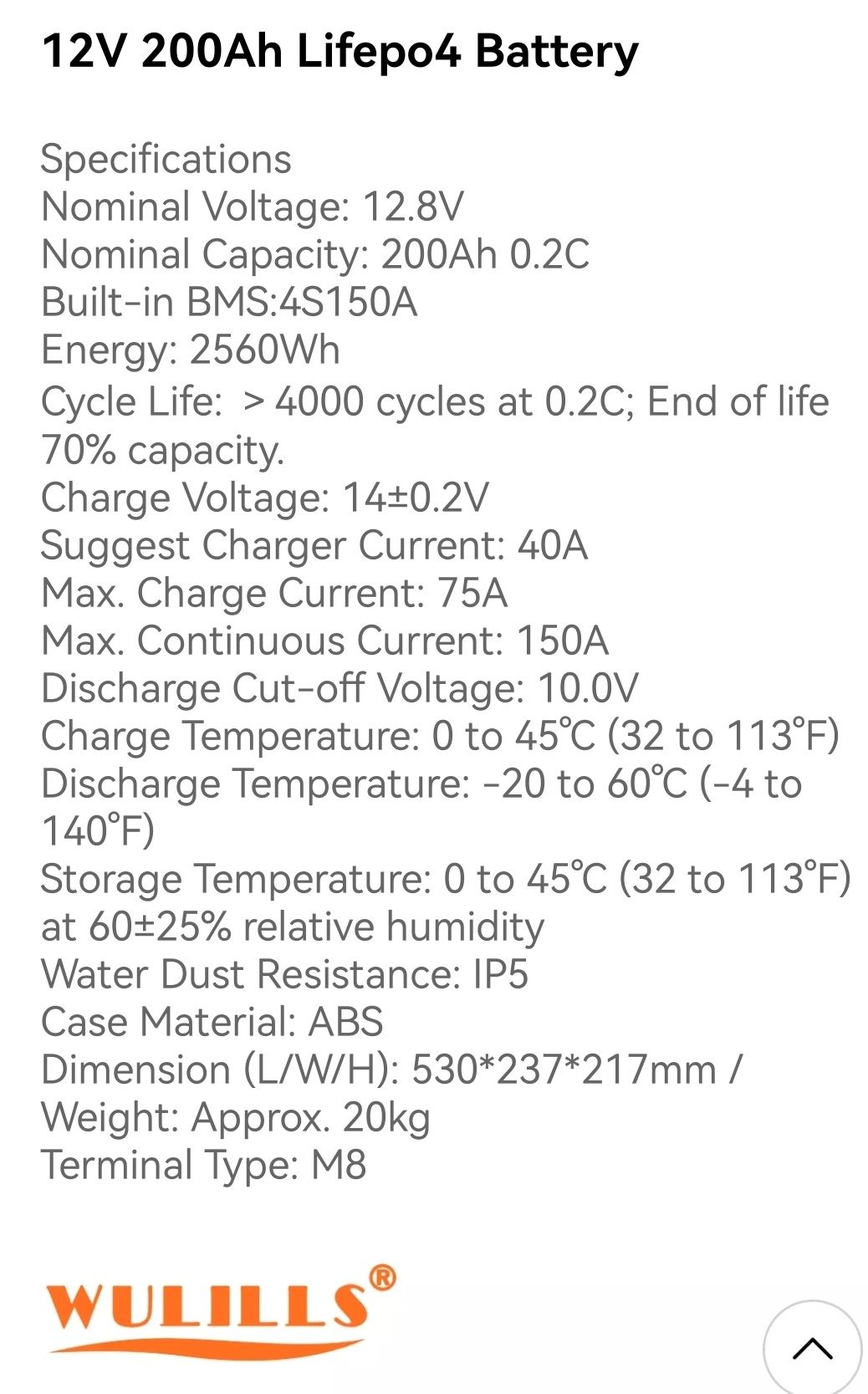 Батарея lifepo4 12v 200ah - 2560 Вт/год, 4000+ циклів