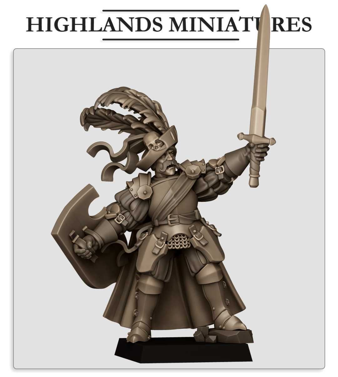 Sunland General on Foot - WFB ToW AoS - Highlands Miniatures x1
