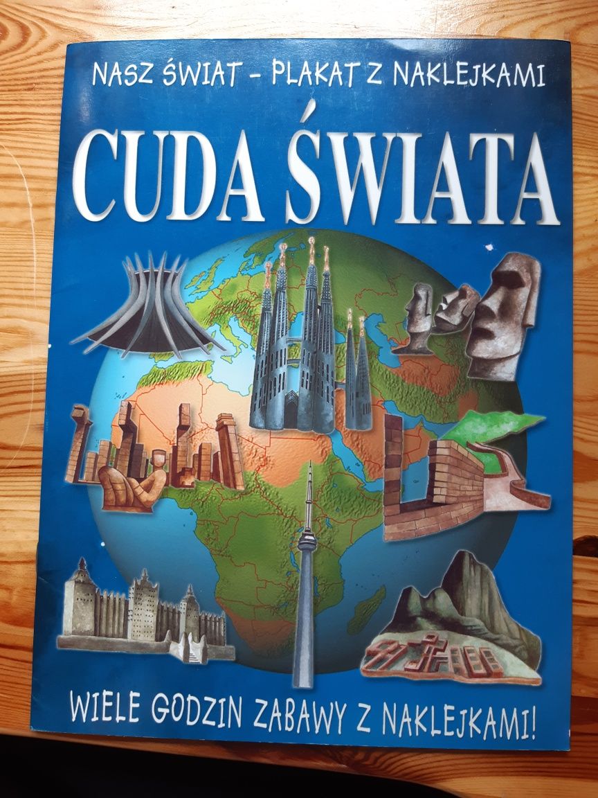 Nasz świat- plakat z naklejkami.  Cuda świata.