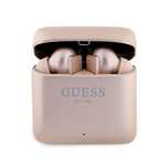 Słuchawki Bluetooth Guess Printed Logo TWS + stacja dokująca - różowo-