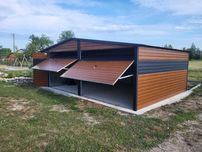 Garaż Blaszany Blaszak drewnopodobny