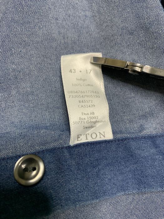 Мужская джинсовая рубашка Eton casual fit denim shirt