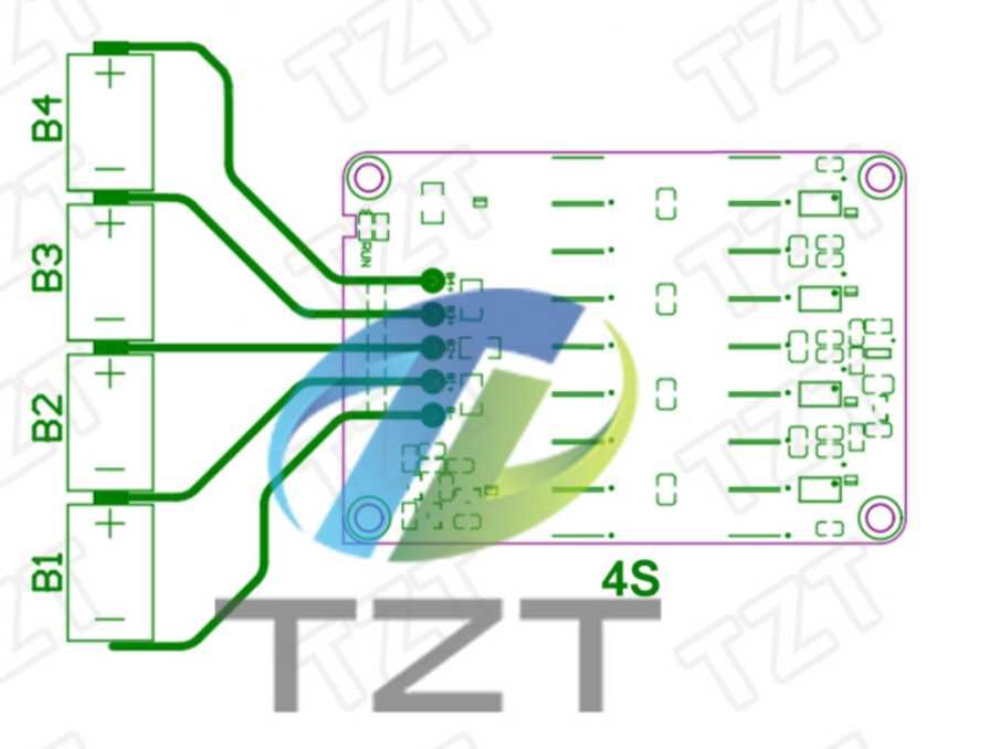 Aktywny balanser BMS 4S 1.2A do LiFePo4 Li-ion