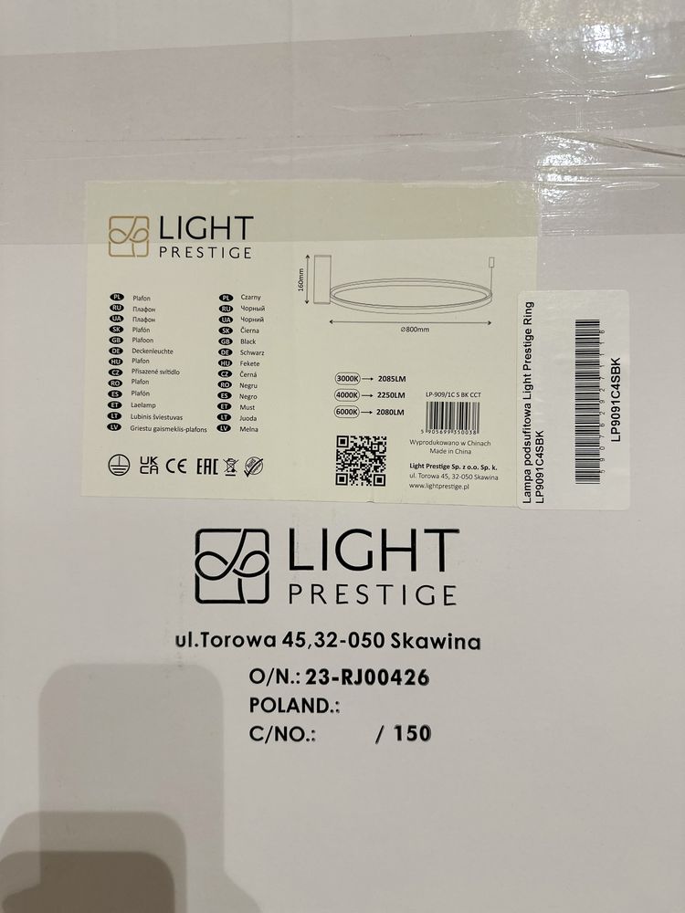 Lampa sufitowa RING S 60 cm czarna LED