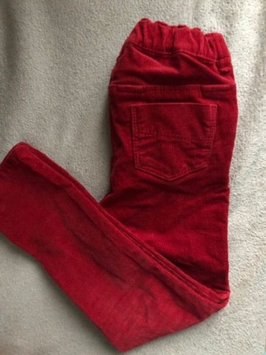 Красные вельветовые джинсы next, 4-5 лет, 104-110 см
