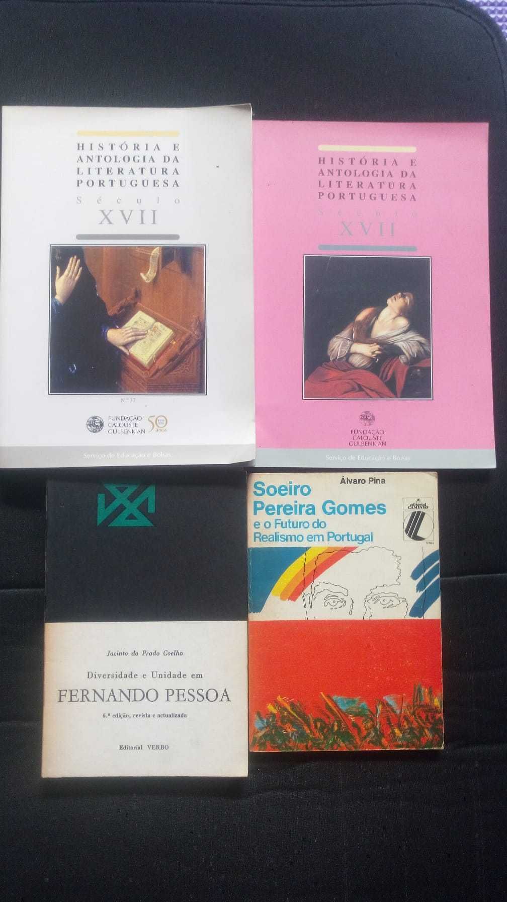 Conjunto livros sobre literatura portuguesa