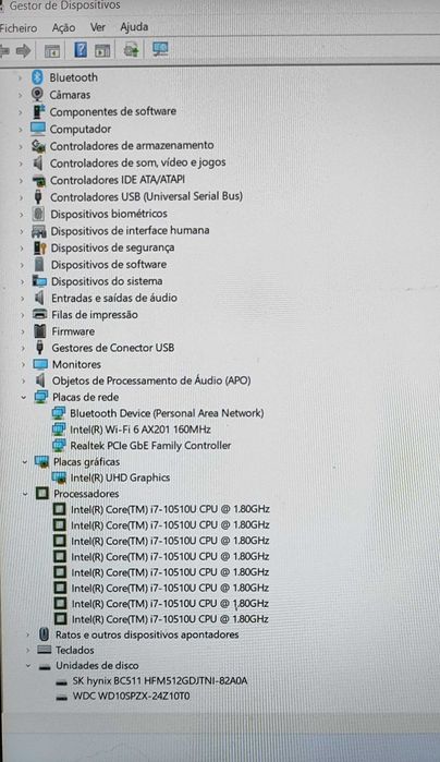 HP Probook 450 G7 – Intel i7 10510u – 32 GB RAM – 512 GB m2 + 1 TB HDD