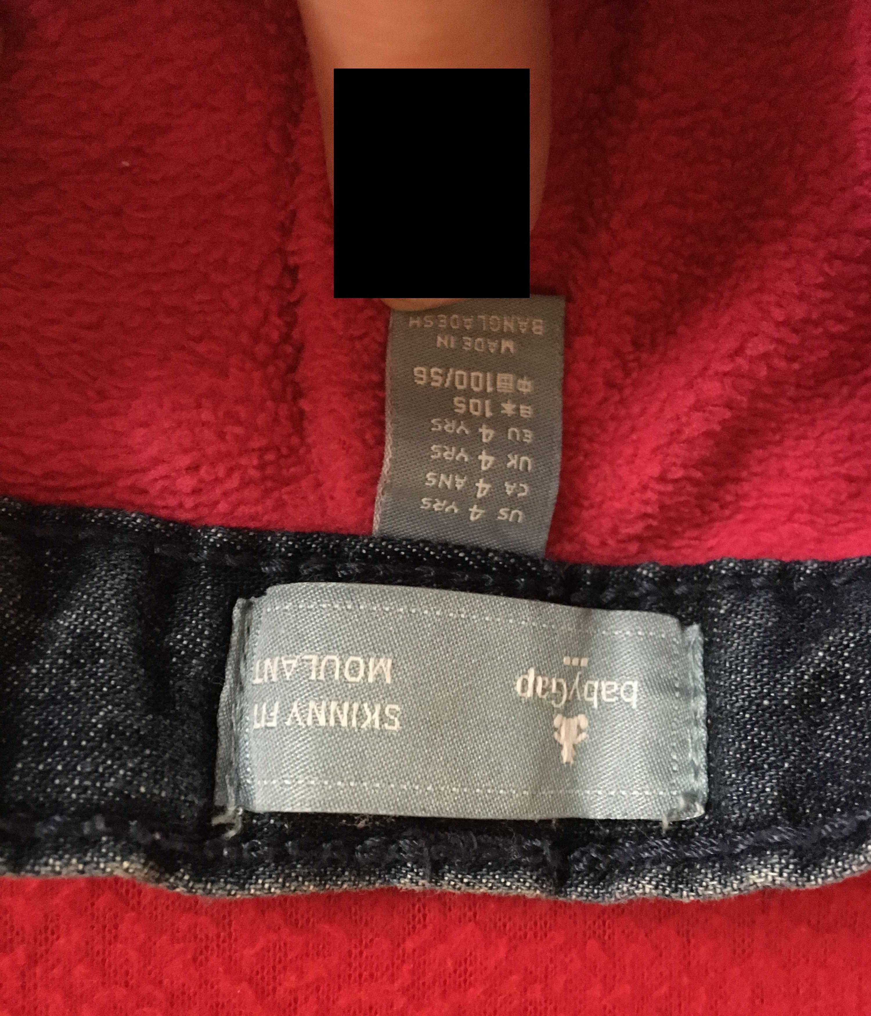 Spodnie ocieplane 3-4 lata ( 104) GAP, dżinsy, jeansy- zima ( 1 para )