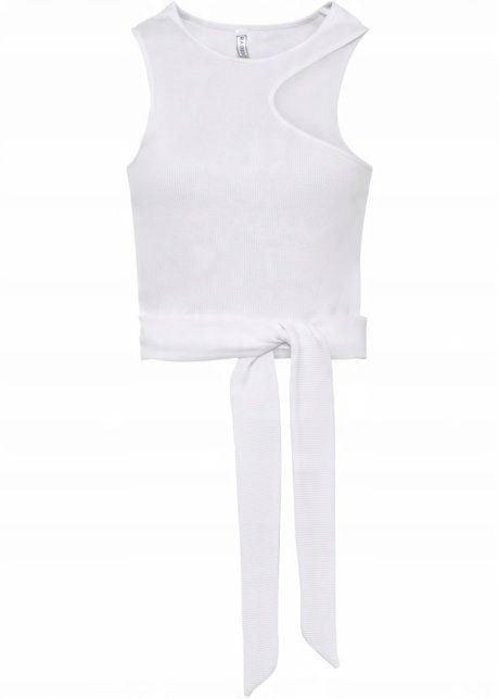 Bonprix top śmietanowy SEXY z wiązaniem r.44/46