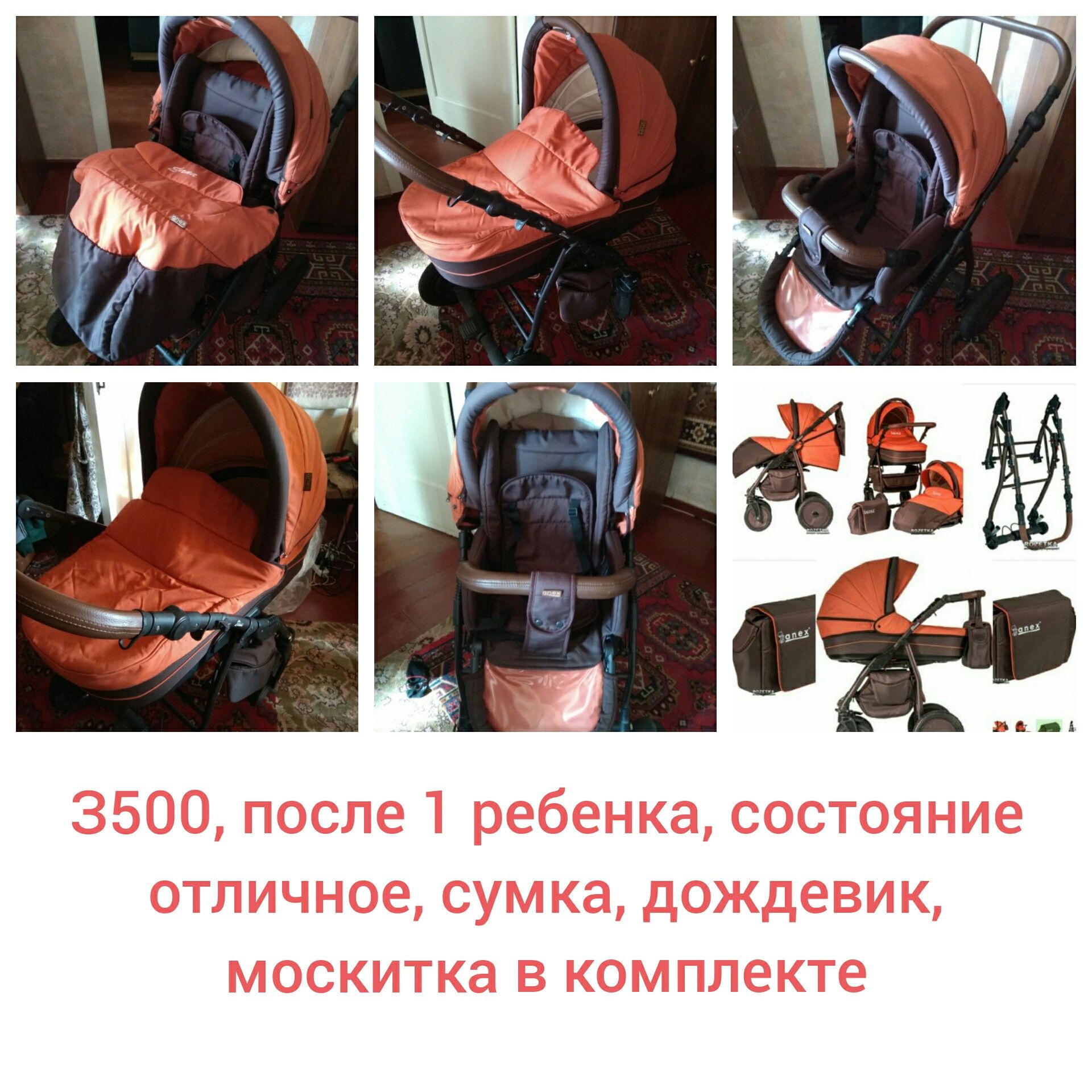 коляска 2 в 1 Anex Elana