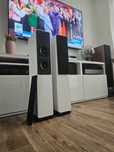 OKAZJA Glosniki kolumny biale kino stereo Argon 63series głęboki bas