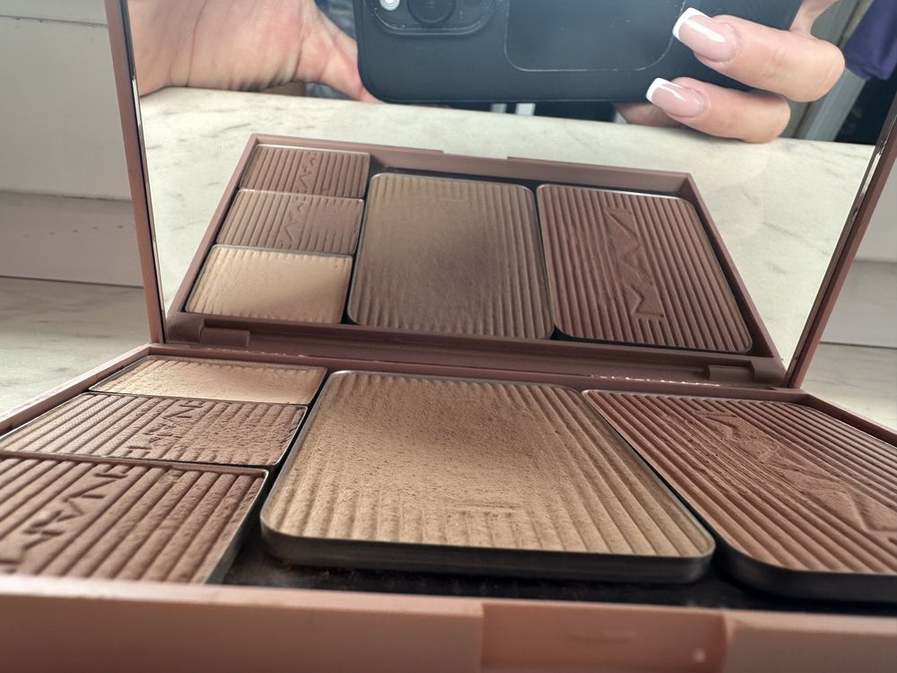 Paleta magnetyczna NAM zestaw cienie do powiek brązer puder