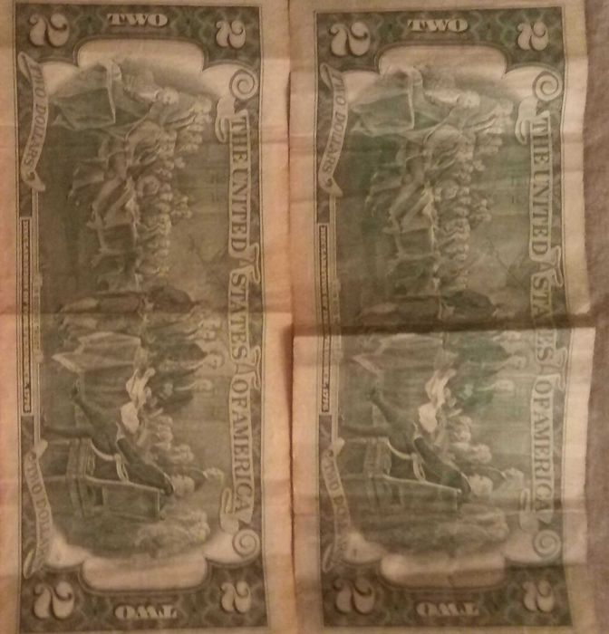 Два доллара США 1976 года, серия D . В отличном состоянии.