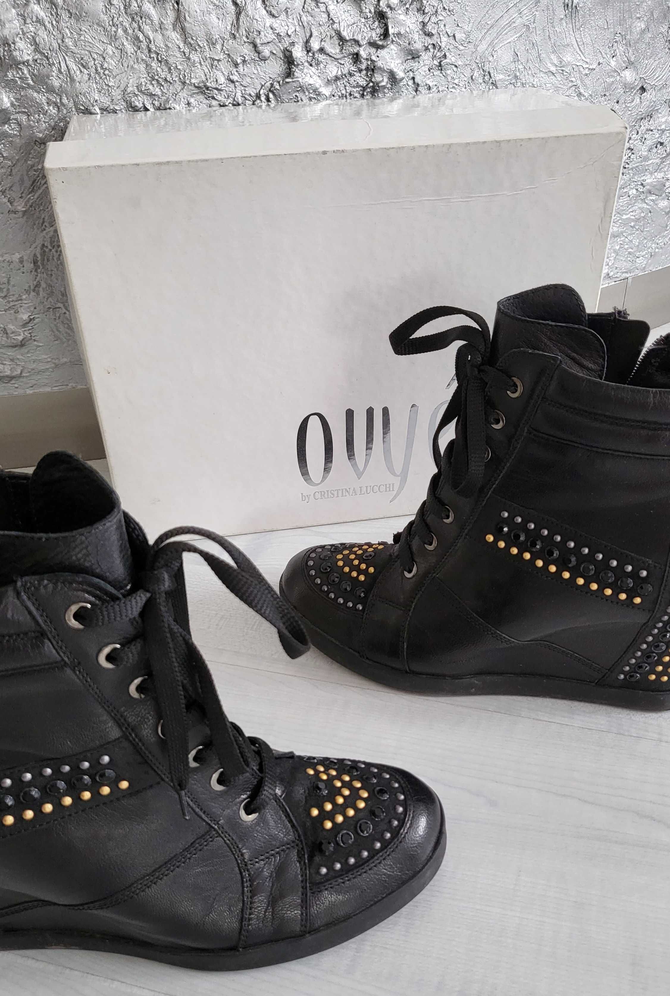 Ovye  włoskie sneakersy koturna roz 40