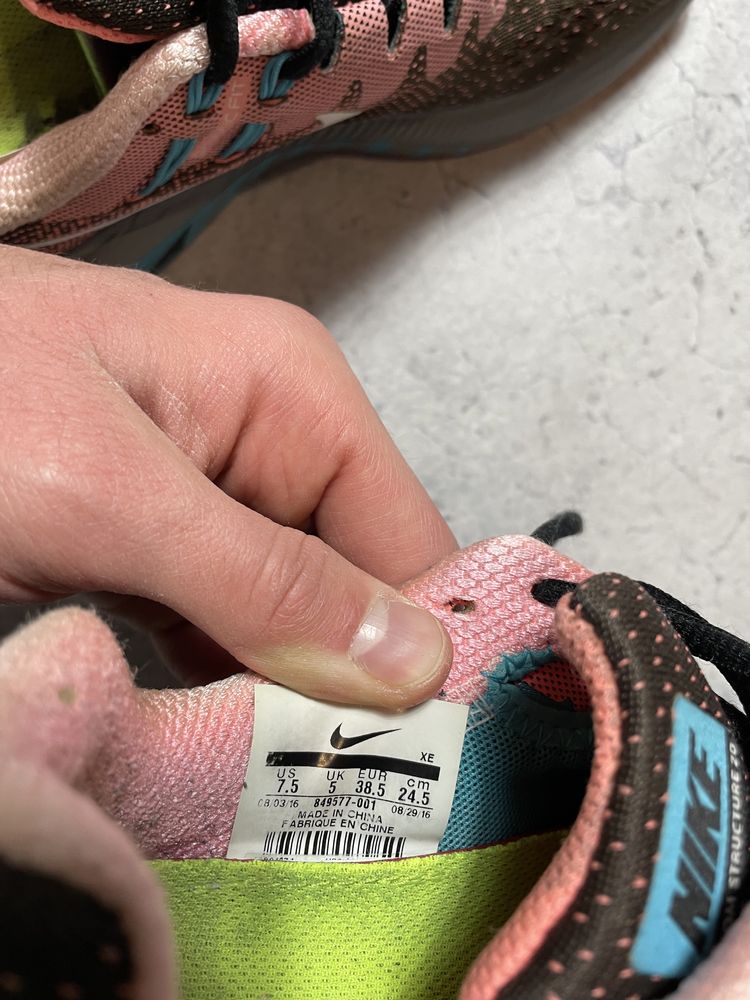 Женские Кроссовки Nike Air Zoom Structure 20 Оригинал 38.5 Размер