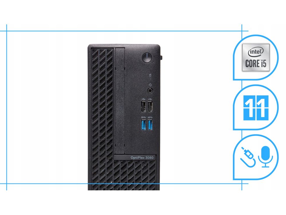 Dell Optiplex 3080 SFF PC Intel Core i5, 16GB DDR4, 512SSD Win11 Pro