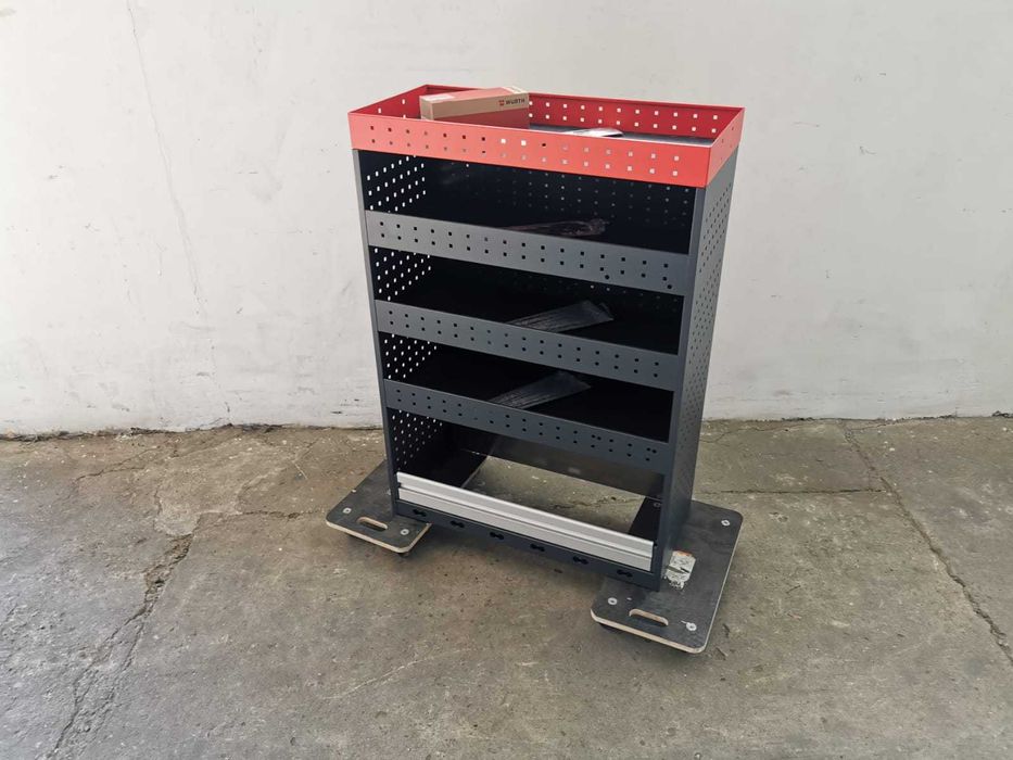 Regał samochodowy serwisowy zabudowa serwisowa warsztatowa PÓŁKI WURTH