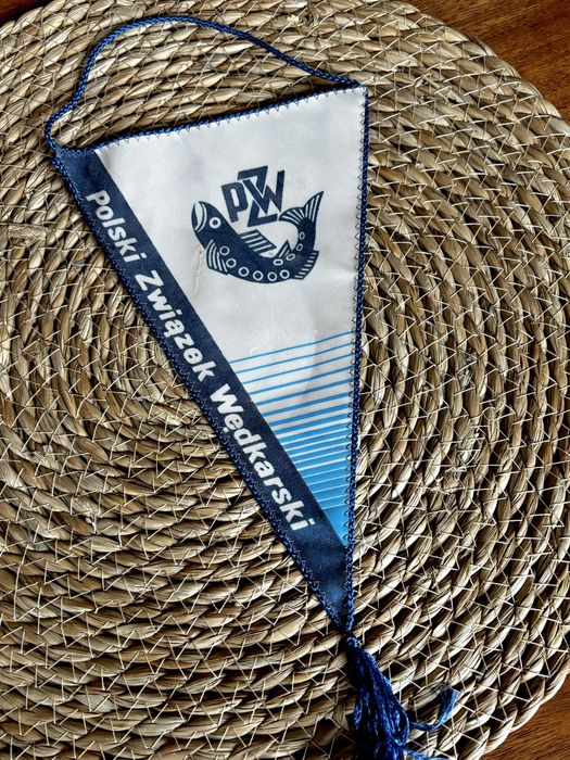 Praporczyk Polski Związek Wędkarski | PZW | PRL vintage retro gadżet