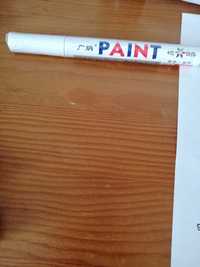 Caneta  de tinta branca para pintar pneus