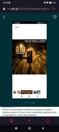 Nowe Lampy Solarne LED Ogrodowe Lampki ścienne Kinkiety LeiDrail